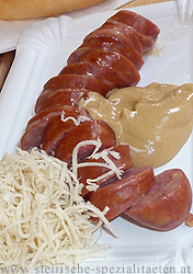 Käsekrainer mit Senf & Kren Käsekrainer mit Senf & Kren
