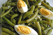 Bohnscharlsalat mit Ei