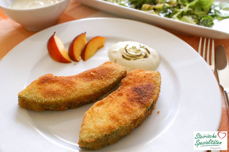 Vegetarisches Schnitzel mit Dip