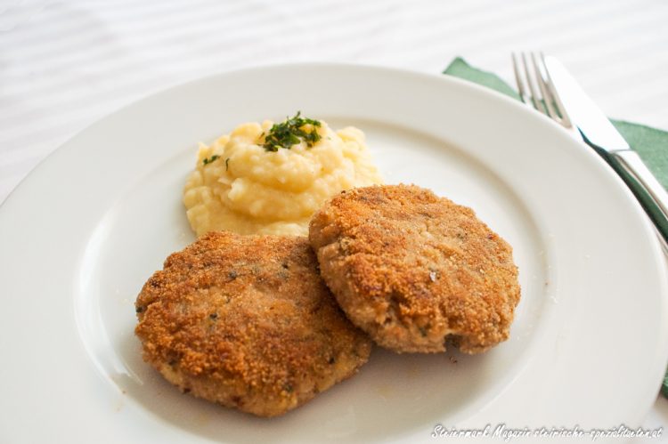 Faschierte Laibchen mit Püree - Rezept - Steirische Spezialitäten