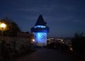 Aussicht bei Nacht auf Graz vom Schloßberg